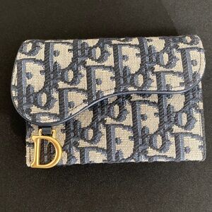 Dior Blue and Gold Key & Card Holder